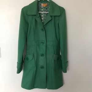 Anthropologie Tulle Wool Peacoat